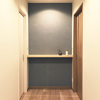 飾り棚DIY/初コテ/珪藻土/DIY/グレー...などのインテリア実例 - 2020-01-23 22:41:26