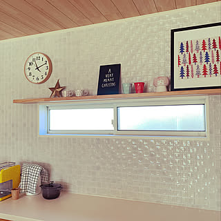 クリスマスディスプレイ/マリメッコ/飾り棚/無垢材/タイル...などのインテリア実例 - 2019-12-27 11:13:01