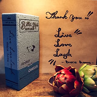 部屋全体/macaさんブログ宣伝中♪♪/LIVE LOVE LAUGH/macaさんブログよろしく♪♪/レンガの洋書...などのインテリア実例 - 2017-07-04 20:26:16