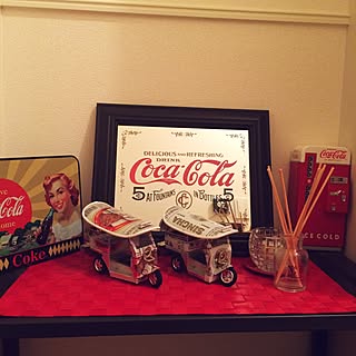 ダイソー コカコーラグッズの商品を使ったおしゃれなインテリア実例 Roomclip ルームクリップ