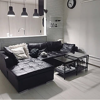 ペンダントライト/白黒/モノトーン/シェルフ/ホワイト...などのインテリア実例 - 2019-03-19 15:47:13