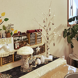 棚/クリスマス雑貨/クリスマス/ニトリ 白樺ツリー/白樺ツリー...などのインテリア実例 - 2018-10-31 16:23:23