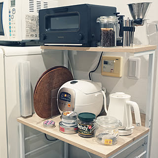キッチン/ナチュラル/一人暮らし/1LDK/トースター...などのインテリア実例 - 2020-01-24 17:09:48