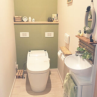 緑のトイレのインテリア実例 Roomclip ルームクリップ