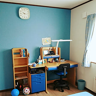 青い部屋 青い壁紙のインテリア実例 Roomclip ルームクリップ