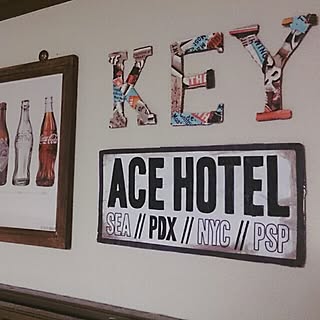 壁/天井/アルファベット/アルファベットオブジェ/段ボールのアルファベット/ACE HOTELのインテリア実例 - 2014-04-18 19:47:27