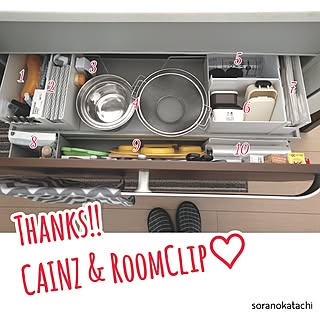 キッチン/カインズさんにも感謝!/Cainz/キッチン収納/収納DIY ...などのインテリア実例 - 2016-12-02 10:52:21