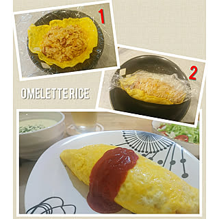 リビング/オムライス/たまごの巻き方/ラップを使うよ/炊飯器レシピ...などのインテリア実例 - 2020-07-02 20:25:57