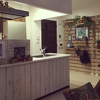 カリフォルニアスタイル Scrapwood Wallpaperのインテリア実例 Roomclip ルームクリップ