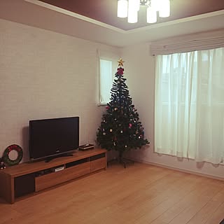 リビング/クリスマス/クリスマスツリー/100均オーナメント/シンプルライフ...などのインテリア実例 - 2015-11-09 13:46:34