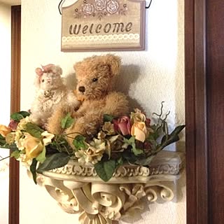 壁/天井/薔薇/テディベア/ドアプレートのインテリア実例 - 2012-08-02 09:39:25