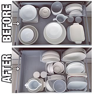 キッチン/シンク下収納/食器棚収納/食器棚　/整理整頓...などのインテリア実例 - 2016-04-22 11:16:03