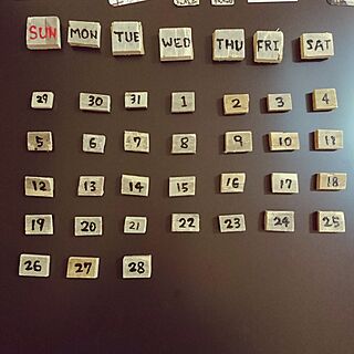 カレンダー マグネットシートのインテリア実例 Roomclip ルームクリップ