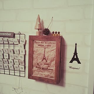 壁/天井/セリアの標本箱/インターホンカバー!/アンバーバーム♡/vita...などのインテリア実例 - 2014-11-09 23:08:38