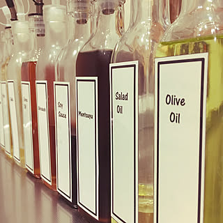 自作ラベル/調味料詰め替え/調味料ラベル自作/調味料ラベル/ダイソー...などのインテリア実例 - 2017-09-10 22:43:16