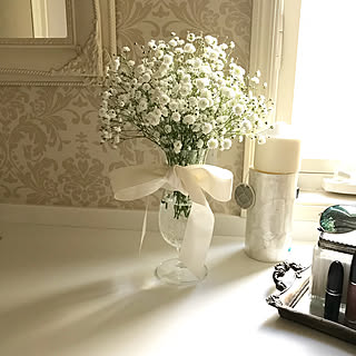 バス トイレ かすみ草のおしゃれなアレンジ 飾り方のインテリア実例 Roomclip ルームクリップ
