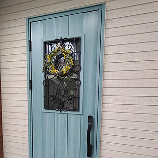 玄関/入り口/YKK AP/YKKヴェナート/水色のドア/YKK ap 玄関ドアのインテリア実例 - 2020-09-15 08:30:49