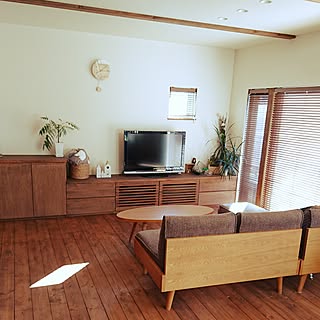 リビング/ウッドブラインド/unico/ウォールナット/無垢床...などのインテリア実例 - 2016-09-30 08:13:25