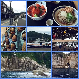 ベッド周り/海鮮丼/蛸壺オブジェ/蘇洞門巡り/遊覧船...などのインテリア実例 - 2016-07-04 21:38:21