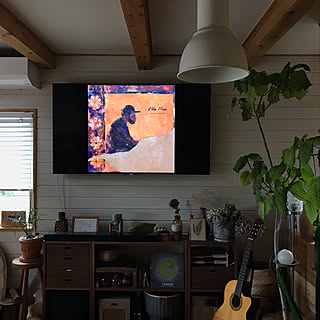 曇りの朝/音楽のある暮らし/無印良品/ウンベラータ/壁/天井のインテリア実例 - 2020-02-22 12:49:57