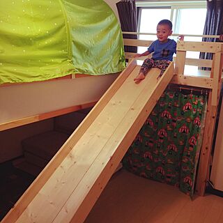 ベッド周り/子供部屋/IKEA/DIY/ダイソーのインテリア実例 - 2015-01-10 02:33:54