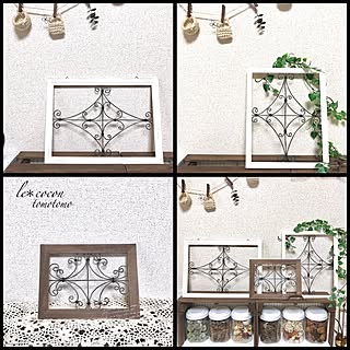部屋全体/ワイヤークラフト/手作り/フレームリメイク/ハンドメイド...などのインテリア実例 - 2017-02-21 06:31:42