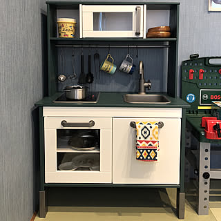 Ikea おままごとキッチンリメイクのインテリア実例 Roomclip ルームクリップ