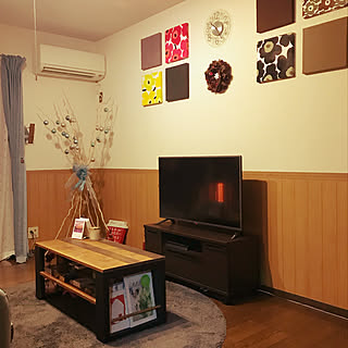 リビングテーブルDIY/リビングテーブル/妻のお気に入り/オーナメント/カフェ風...などのインテリア実例 - 2019-11-17 22:33:59