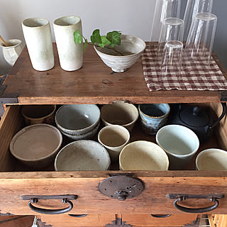 キッチン/ありがとうございます/Room Clip mag掲載/古家具/和箪笥...などのインテリア実例 - 2018-01-21 15:09:03