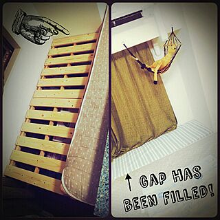 ベッド周り/自作/DIY/木材/IKEA...などのインテリア実例 - 2014-08-14 22:09:19