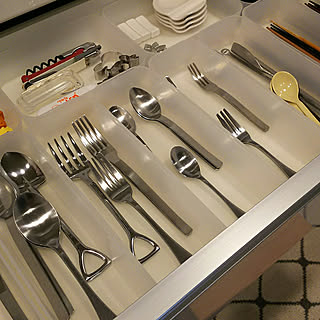 キッチン/無印良品/セリア/カトラリー/カトラリー収納...などのインテリア実例 - 2017-09-28 19:54:47