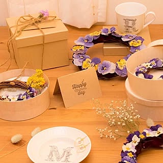 部屋全体/オリジナル食器/三宅陶器/Miyake Japan/ドライフラワー/mariereiflower...などのインテリア実例 - 2017-06-13 16:39:12