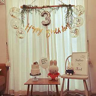 誕生日飾り付け 3歳の誕生日のインテリア実例 Roomclip ルームクリップ