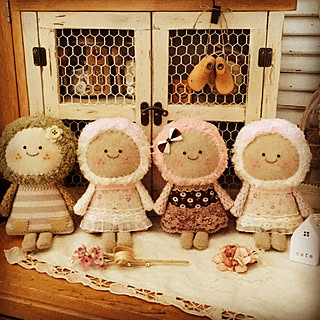 棚/ぬいぐるみ手作り/カフェの妖精/ミンネで販売します/マッチャミルクsan...などのインテリア実例 - 2017-09-15 17:44:59