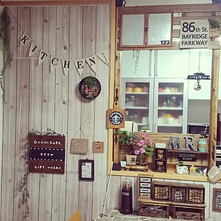 キッチン/おしゃれ/100均/ペイント/DIY...などのインテリア実例 - 2016-06-26 22:09:27
