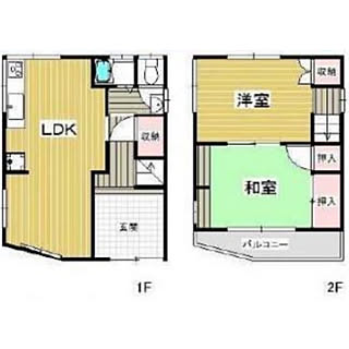 間取り図 2ldkのインテリア レイアウト実例 Roomclip ルームクリップ