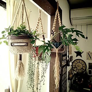 DIY.ハンドメイド.リメイク@n/プラントハンガー/築21年の中古住宅/中古住宅/konoharuちゃん♡...などのインテリア実例 - 2015-07-08 07:09:34