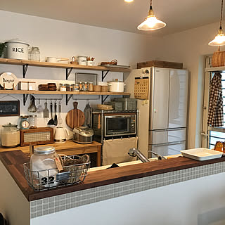 キッチン/ブレッドケース/カレンダー/カッティングボード/足場板...などのインテリア実例 - 2018-01-14 13:59:45