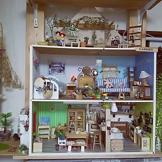 ダイソー ドールハウスのおしゃれなアレンジ 飾り方のインテリア実例 Roomclip ルームクリップ