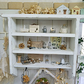 棚/アトリエ/ミニチュア雑貨/シェルフ 棚のインテリア実例 - 2017-10-30 08:23:36