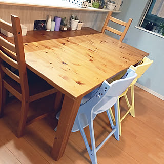 Ikeaのダイニングテーブル Yamatoya子供椅子のインテリア実例 Roomclip ルームクリップ