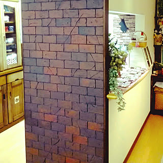 壁 天井 発泡スチロールレンガ風のインテリア実例 Roomclip ルームクリップ