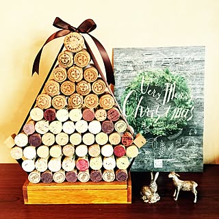 コンテスト用に再投稿/クリスマス/seria/ワインコルク再利用/クリスマスディスプレイ...などのインテリア実例 - 2015-11-12 00:16:44