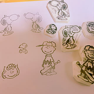 消しゴムはんこ スヌーピーのインテリア実例 Roomclip ルームクリップ