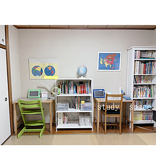 本棚/IKEA/スタディースペース/学習机/勉強部屋...などのインテリア実例 - 2022-01-12 07:59:23