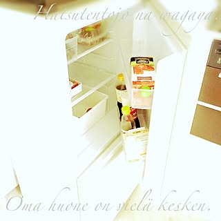 キッチン/これでも中身は充実/ありのままの~/ミニマリスト/冷蔵庫の中...などのインテリア実例 - 2015-07-29 00:49:44