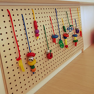 手作りおもちゃ 有孔ボードのインテリア実例 Roomclip ルームクリップ