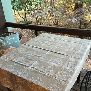 部屋全体/マリメッコ 生地/テーブル　DIY/デッキのインテリア実例 - 2015-10-30 21:00:52