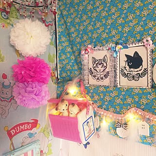 壁/天井/築60年/いいねコメありがとう(〃∇〃)/surimaちゃん作ねこちゃん♡/ポンポン...などのインテリア実例 - 2017-05-08 05:51:58