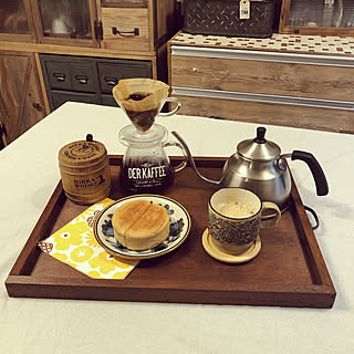 カフェ風インテリア/カフェトレイ/カフェトレイDIY/団地部/賃貸でも諦めない！...などのインテリア実例 - 2020-01-24 20:08:25